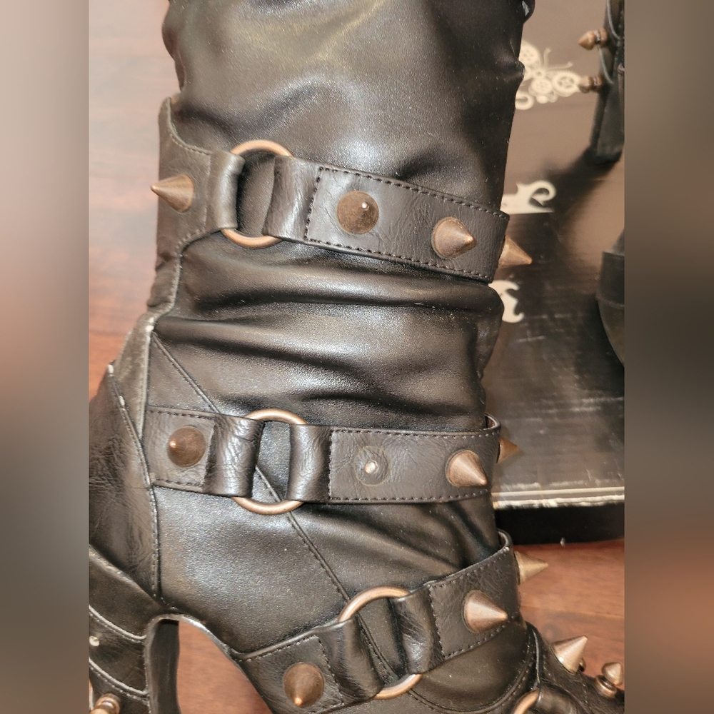 Hades Bjorn Black Mid Calf Boots - Picture 9 of 15
